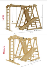Load image into Gallery viewer, Avenlur Chestnut - 8-in-1 Eco-Friendly Wooden Jungle Gym for Toddlers