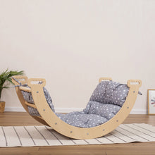 Load image into Gallery viewer, Wood and Hearts Eco-Friendly Wooden Large Montessori Climbing Arch with Cushion or Tent