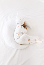 Load image into Gallery viewer, Luna + Luca Over the Moon Bamboo Knotted Baby Sleep Gown + Hat
