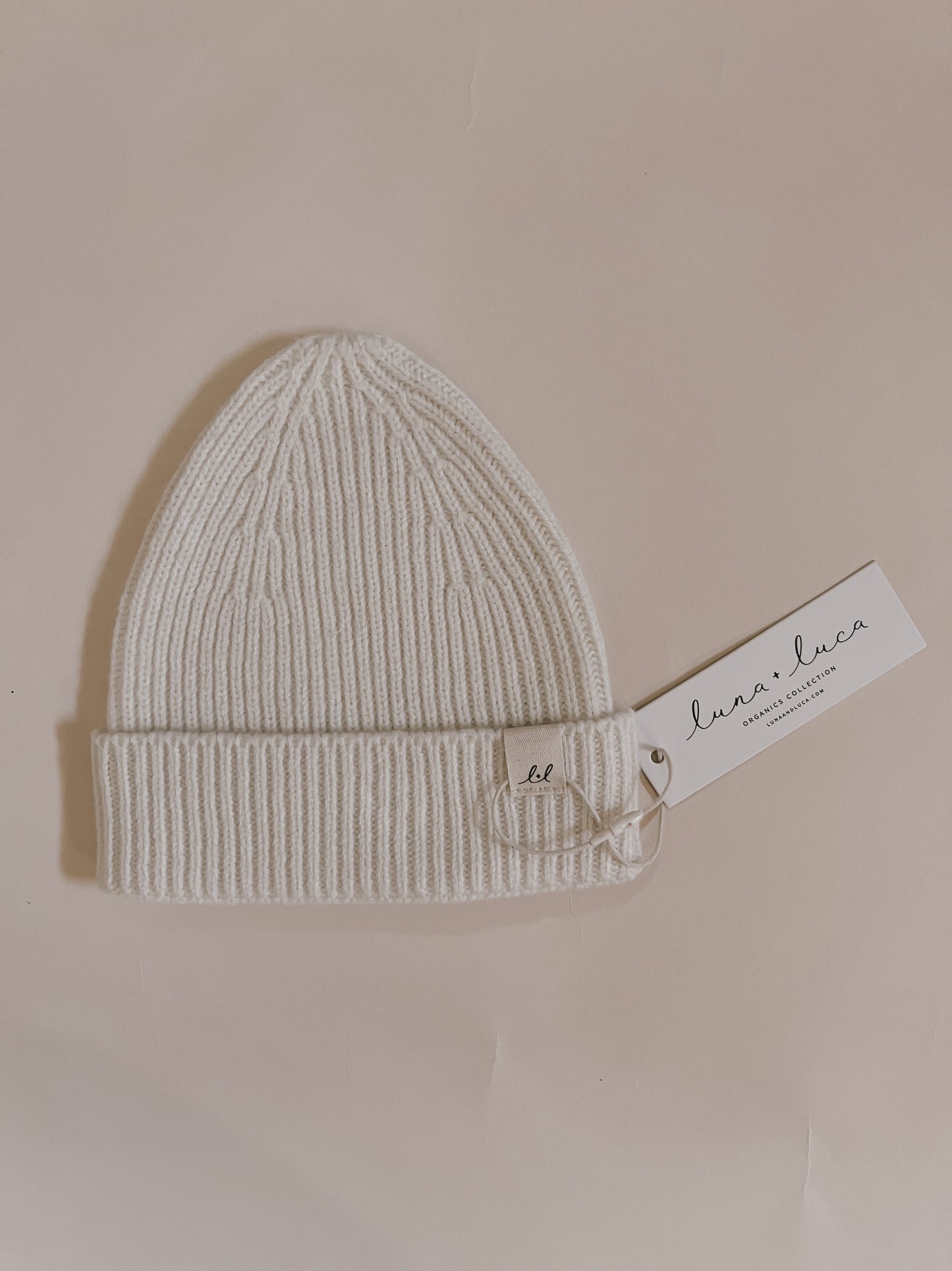Luna + Luca Merino Wool Baby Knit Beanie - Off-White