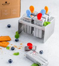 Load image into Gallery viewer, Stainless Steel Popsicle Molds, Mini Square with Stainless Steel Sticks