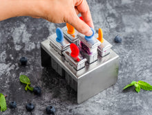 Load image into Gallery viewer, Stainless Steel Popsicle Molds, Mini Square with Stainless Steel Sticks