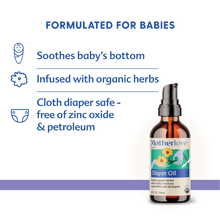 Load image into Gallery viewer, Motherlove Organic Diaper Oil - Gentle Vegan Herbal Protection for Baby's Delicate Skin