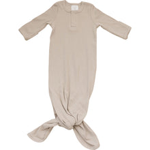 Load image into Gallery viewer, Mebie Baby Oatmeal Organic Cotton Ribbed Knot Gown