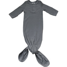 Load image into Gallery viewer, Mebie Baby Organic Cotton Ribbed Knot Gown | Grey