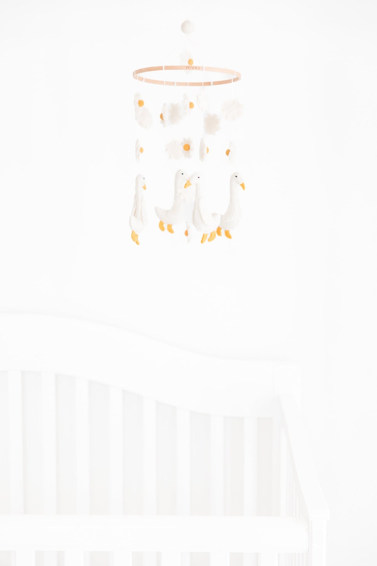 Duck Crib Mobile – Handmade Wool Felt Nursery Decor