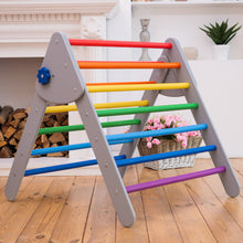 Load image into Gallery viewer, Wood and Hearts Eco-Friendly Wooden Montessori Foldable Pikler Triangle