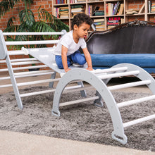 Load image into Gallery viewer, Wood and Hearts Eco-Friendly Wooden Montessori Climbing 3-in-1 Set | Foldable Triangle, Climbing Arch, Rocker Board