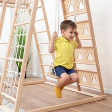 Load image into Gallery viewer, Wood and Hearts Eco-Friendly Natural Wooden Climbing Indoor Playground Jungle Gym