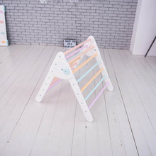 Load image into Gallery viewer, Wood and Hearts Eco-Friendly Wooden Montessori Foldable Pikler Triangle