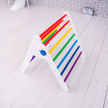 Load image into Gallery viewer, Wood and Hearts Eco-Friendly Wooden Montessori Foldable Pikler Triangle