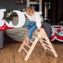 Load image into Gallery viewer, Wood and Hearts Eco-Friendly Wooden Montessori Foldable Pikler Triangle