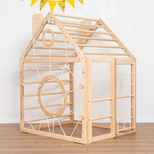Load image into Gallery viewer, Wood and Heart Eco-Friendly Indoor Wooden Climbing Playhouse