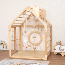 Load image into Gallery viewer, Wood and Heart Eco-Friendly Indoor Wooden Climbing Playhouse