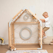 Load image into Gallery viewer, Wood and Heart Eco-Friendly Indoor Wooden Climbing Playhouse