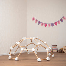 Load image into Gallery viewer, Wood and Hearts Eco-Friendly Natural Wooden Indoor Kids' Climbing Dome