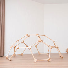 Load image into Gallery viewer, Wood and Hearts Eco-Friendly Natural Wooden Indoor Kids' Climbing Dome