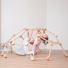 Load image into Gallery viewer, Wood and Hearts Eco-Friendly Natural Wooden Indoor Kids' Climbing Dome