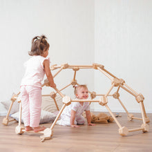 Load image into Gallery viewer, Wood and Hearts Eco-Friendly Natural Wooden Indoor Kids' Climbing Dome