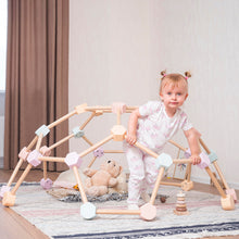 Load image into Gallery viewer, Wood and Hearts Eco-Friendly Natural Wooden Indoor Kids' Climbing Dome