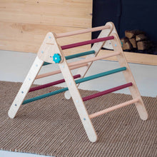 Load image into Gallery viewer, Wood and Hearts Eco-Friendly Wooden Montessori Foldable Pikler Triangle