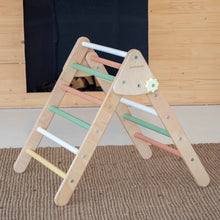 Load image into Gallery viewer, Wood and Hearts Eco-Friendly Wooden Montessori Foldable Pikler Triangle