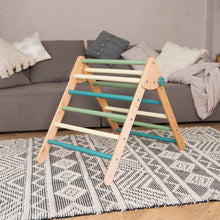 Load image into Gallery viewer, Wood and Hearts Eco-Friendly Wooden Montessori Foldable Pikler Triangle