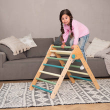 Load image into Gallery viewer, Wood and Hearts Eco-Friendly Wooden Montessori Foldable Pikler Triangle