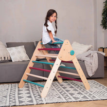 Load image into Gallery viewer, Wood and Hearts Eco-Friendly Wooden Montessori Foldable Pikler Triangle