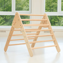 Load image into Gallery viewer, Wood and Hearts Eco-Friendly Wooden Montessori Foldable Pikler Triangle