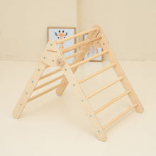 Load image into Gallery viewer, Wood and Hearts Eco-Friendly Wooden Montessori Foldable Pikler Triangle