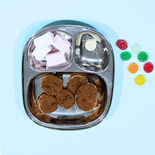 Load image into Gallery viewer, Busy Benny Unicorn & Rainbow Stainless Steel Divided Plates Set (Two)