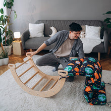 Load image into Gallery viewer, Wood and Hearts Eco-Friendly Wooden Large Montessori Climbing Arch with Cushion or Tent