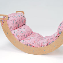 Load image into Gallery viewer, Wood and Hearts Eco-Friendly Wooden Large Montessori Climbing Arch with Cushion or Tent