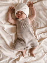 Load image into Gallery viewer, Luna + Luca Rib Detail Short Romper - Heather Beige
