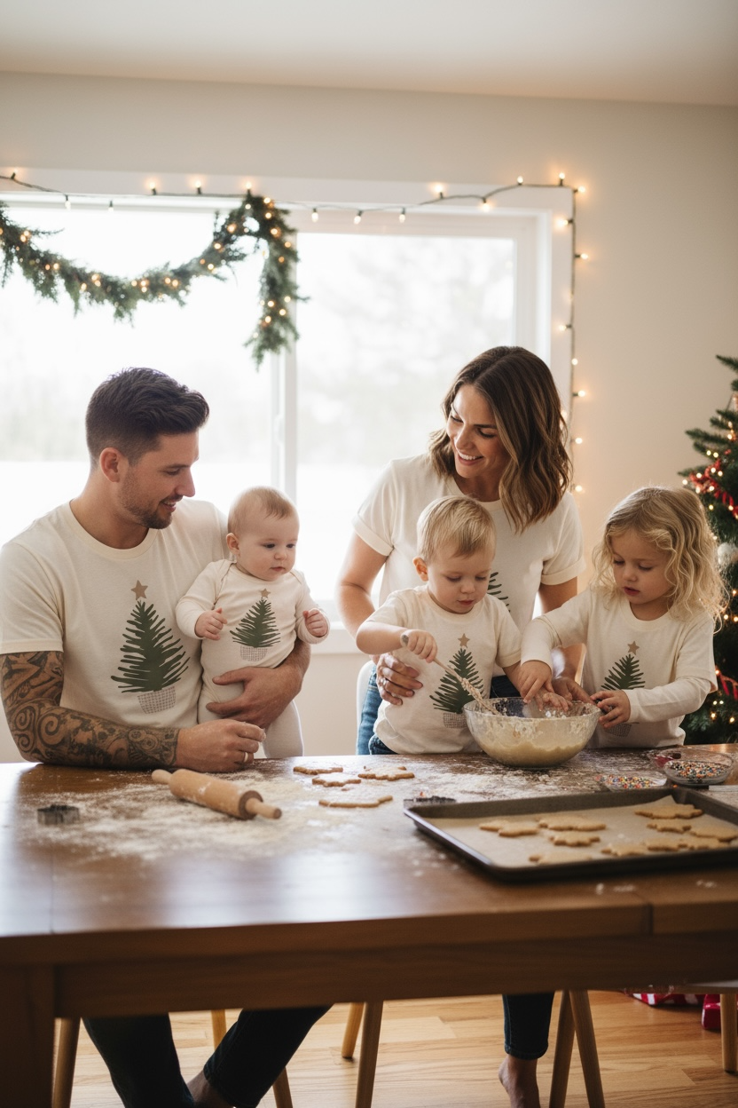 Holiday Tree Organic Cotton Kids T-Shirt – Long Sleeve, 2T–10Y