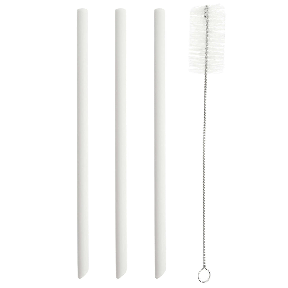 PopYum Replacement Silicone Straws for 13oz Kids' Cups, 3-Pack with Cleaning Brush – Seattle Grey
