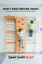 Load image into Gallery viewer, Walnut - 9-in-1 Swedish Ladder Wall Gym and Climber