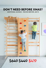 Load image into Gallery viewer, Walnut - 9-in-1 Swedish Ladder Wall Gym and Climber