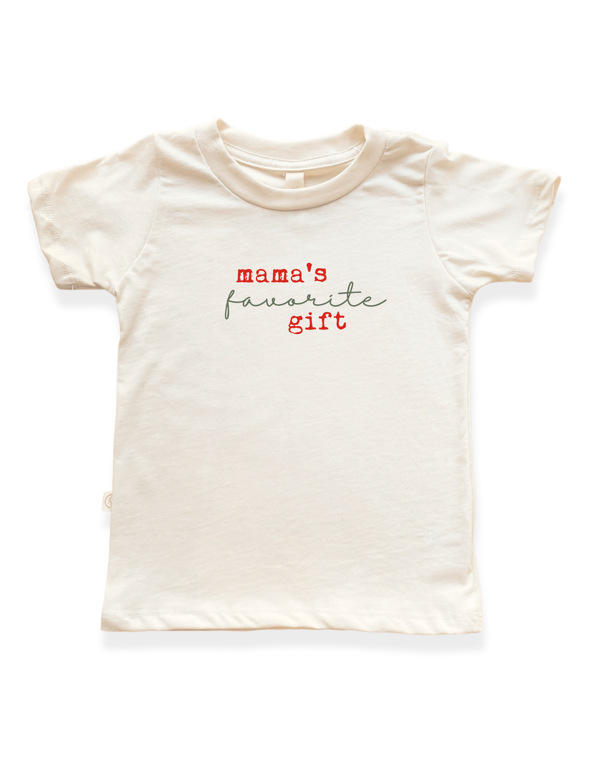 Mama’s Favorite Gift Organic Cotton Kids T-Shirt – Short Sleeve, 2T–12Y