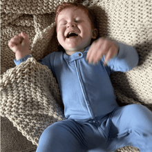 Load image into Gallery viewer, footie |  periwinkle blue