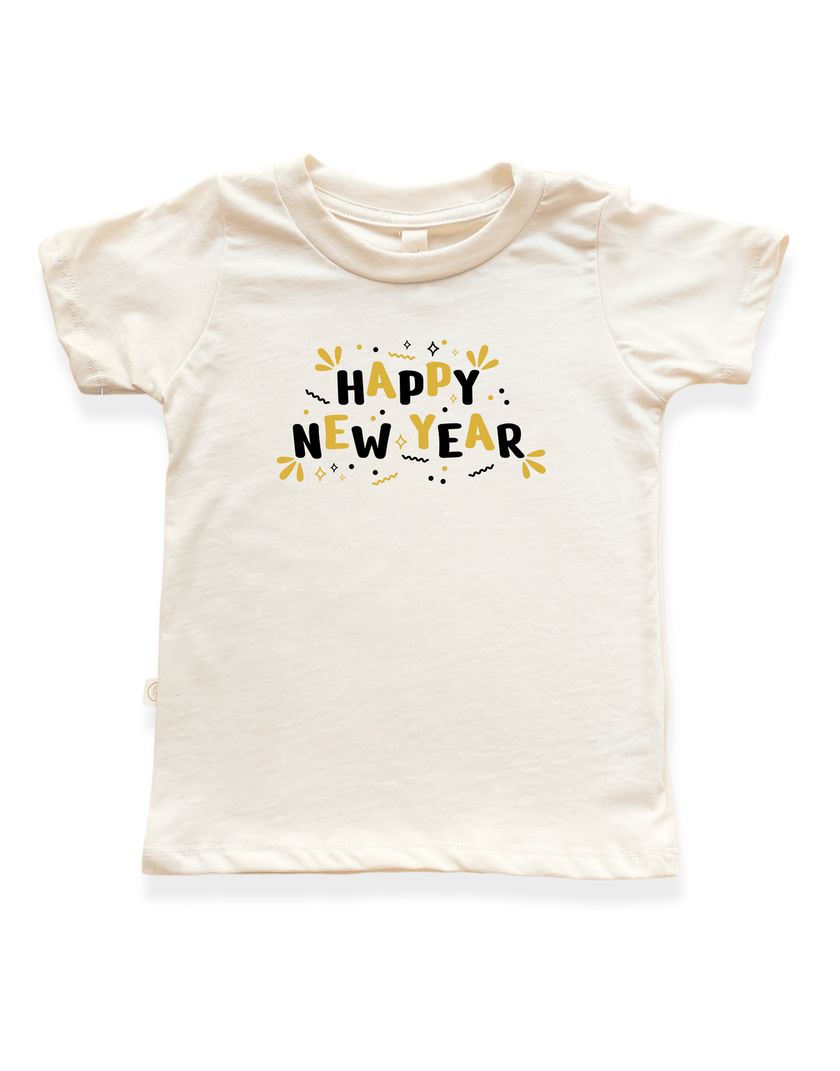 Happy New Year Organic Cotton Kids T-Shirt – Short Sleeve, 2T–12Y