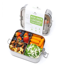 Load image into Gallery viewer, Stainless Steel Lunch Box, 3 Compartment Leak Proof, 24 Oz