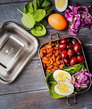 Load image into Gallery viewer, Stainless Steel Lunch Box, 3 Compartment Leak Proof, 24 Oz