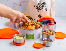 Load image into Gallery viewer, Ecozoi Sustainable Non-Toxic Stainless Steel Lunch Box 6 Pc Set, Leak Proof