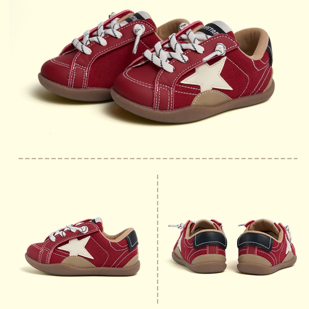 Stella Kid Sneaker – Recycled Leather, Velcro, Zero-Drop