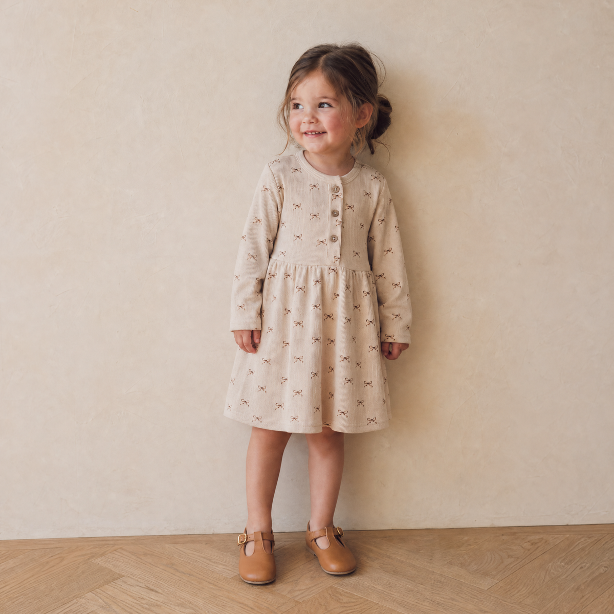 Organic Cotton Buttoned Dress for Babies & Toddlers – Tiny Bows