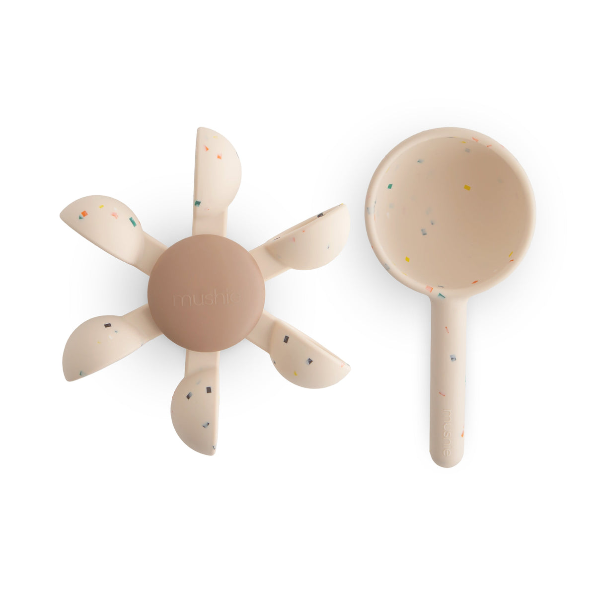 Mushie Water Wheel Bath Toy - Interactive Plastic Free Silicone Suction Cup Bath Fun