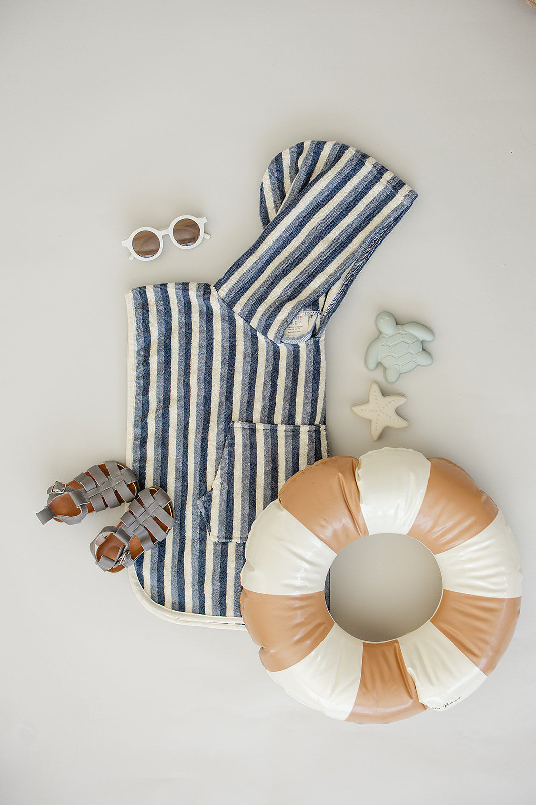 Mebie Baby Organic Cotton Kids Hooded Poncho Beach Towel - Ultra-Soft, Eco-Friendly Bath & Pool Towel for Children (3 Sizes)