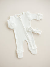 Load image into Gallery viewer, Luna + Luca Ruffle Waffle Set - White